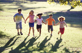 Cohousing children running